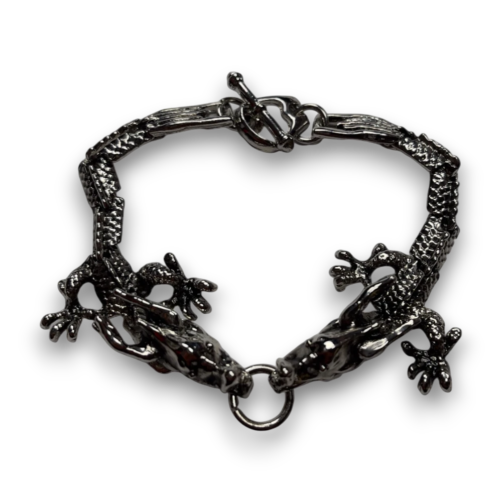 Streetwear Y2K Silver Dragon Bracelet 