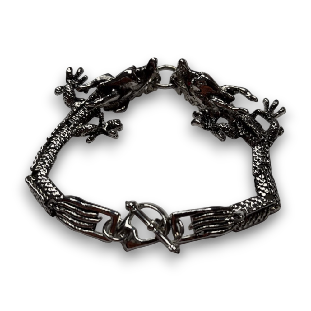 Streetwear Y2K Silver Dragon Bracelet 