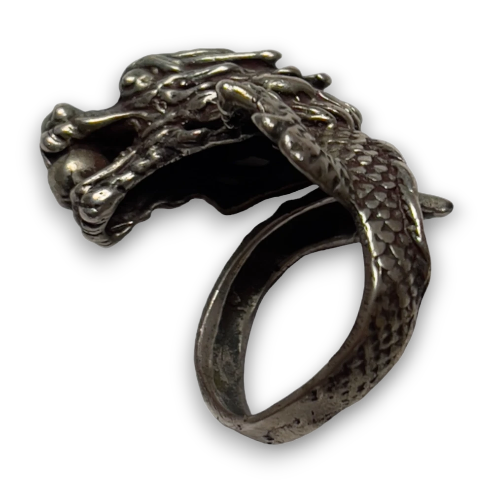 Streetwear y2k Silver Dragon ring