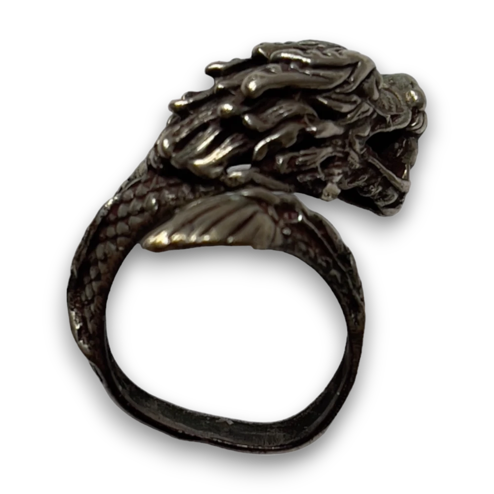 Streetwear y2k Silver Dragon ring