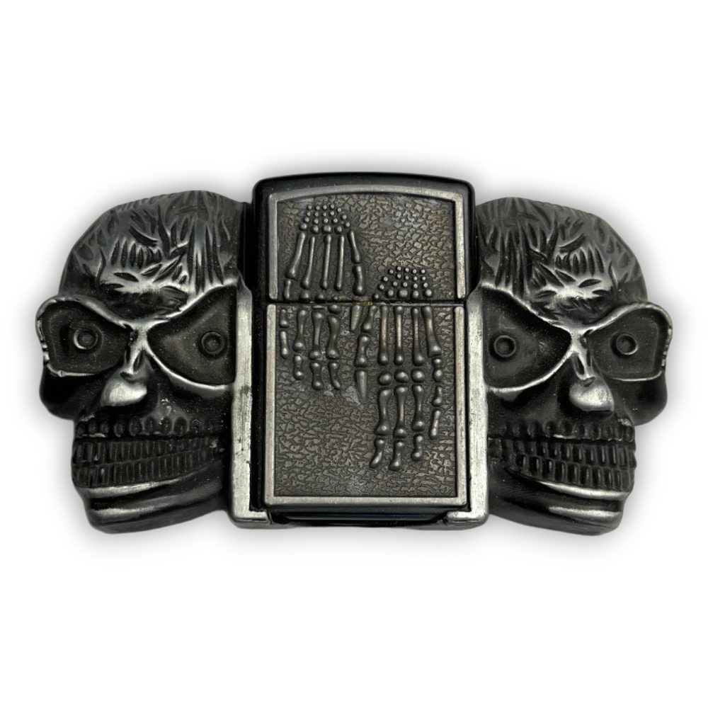 Silver Skull Belt buckel lighter